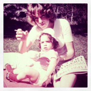 Min älskade mamma, Britt-Marie och jag på 70 - talet. 